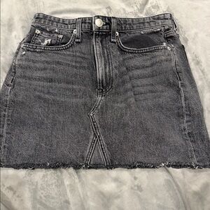 rag & bone Washed Black Denim Mini Skirt